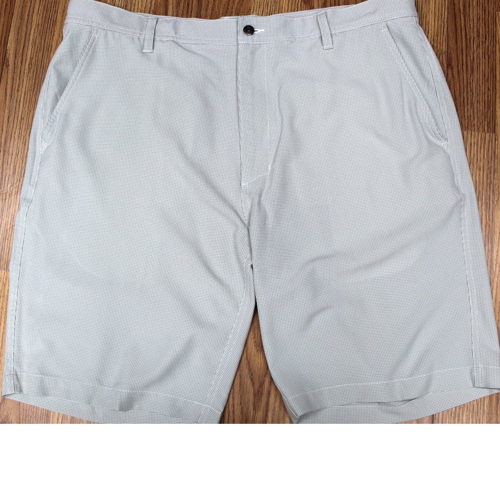 Footjoy Regular Fit Shorts Poly/Spandex Gray-Green & White Sz 38